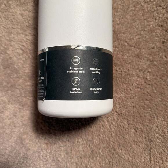 Hydro Flask 40oz Wide Mouth Water Bottle with Flex Cap White - Picture 7 of 8